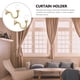 thumbnail image 3 of BRIGHTFUFU 1 par de casas elegantes cortina pólooks decorativo cortina cortina cortina ganchos, 3 of 7