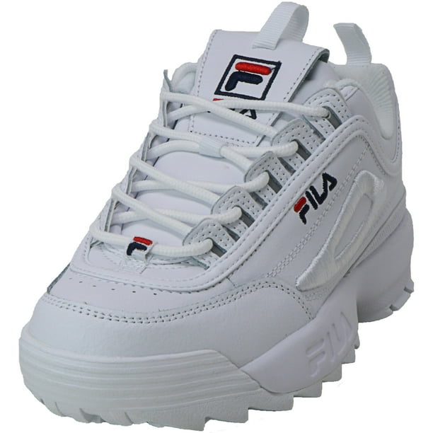 FILA Fila Women's Disruptor Ii 3D Embroider White / Navy Red Ankle