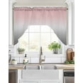 thumbnail image 2 of Ombre, Kitchen Curtains Swag Valance for Windows/Bathroom/Cafe, Gradient Pink and Grey Rod Pocket Drape Panel Swag Curtains Valance for Bedroom/Living Room 56"x36", 2 of 6