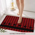 thumbnail image 3 of Red Black Plaid Door Mat&nbsp;Indoor Outdoor Entrance,Non Slip Small Rug for Kitchen Bathroom Entryway Rug,Country Vintage Star Abstract Gingham Washable Doormat Floor Mat for Office 16x24 Inch, 3 of 8