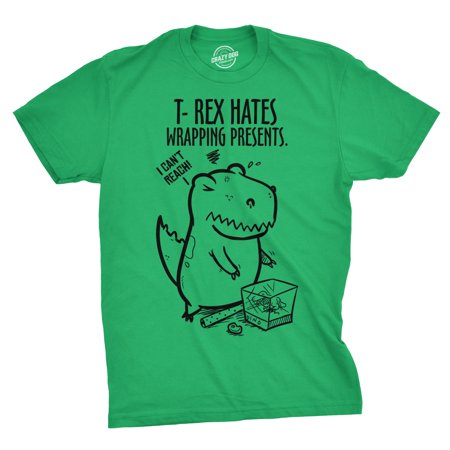 Mens T Rex Hates Wrapping Presents Tshirt Dinosaur Christmas Presents (Best Christmas Presents For Men)