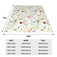thumbnail image 3 of Honeii Wildflower Watercolor Print Fleece Blanket - Throw Blanket for Bed, Sofa, Couch, Camping, and Travel , Microplush Ultra Soft Warm Blanket-40"x30", 3 of 7