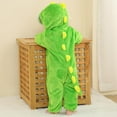 thumbnail image 3 of Unisex Baby Animal Onesie Flannel Hooded Romper for Infants Toddlers (0-3 Years) Winter Jumpsuit for Boys and Girls, 3 of 6