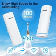 3KM 5.8G 100Mbps WIFI Bridge Wireless Access Point , Outdoor CPE WIFI Extender,Extend Network to Shop Barn Garage