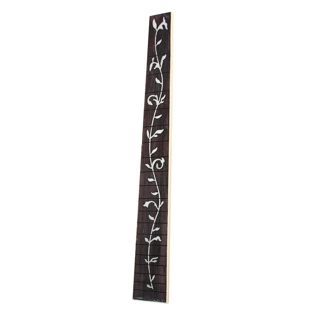 Dualoai Acoustic Folk Guitar Fretboard Rosewood Fingerboard Wooden Inlay Shell Luthier Tool Suitable for DIY Guitar Repair Music Production