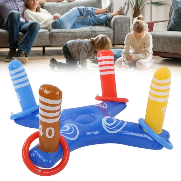 Inflatable Pool Toss Game, Pool Toss Game Repeatable for Family and Friends for Summer Swimming Pool Blue