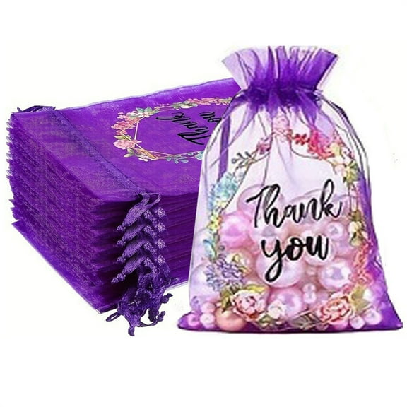 Drawstring Organza Bags,Bexikou 50 Pcs Organza Gift Bags for Jewelry Party Wedding Favor, 4x6 Inch Sheer Drawstring Mesh Pouch Candy Bag,Jewelry Favor Pouches for Festival & Gift