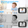 thumbnail image 4 of HelloBaby Video Baby Monitor-HB39 with 2.4GHz pigital wireless video baby monitor camera and audio - 8 hours battery life, 1000ft away, 3.2" LCD HD LCD display, no WiFi required No APP Two-way audio, 4 of 5