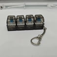 thumbnail image 3 of 4-Key Mechanical Switch Fidget Toy Keychain Clear Black Keyboard Clicker Decompression Tool Office Desk Stress Relief Gift Non-illuminated Version, 3 of 4
