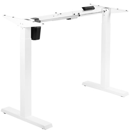 VIVO White Compact Electric Single Motor Stand Up Height Adjustable Desk Frame
