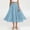 B Light Blue, variant on Ygbgbb Women's Crinkled Maxi Skirt Elastic Waist Flowy A-Line Long Skirt Lightweight Summer Casual Pleated Skirt for Vacation and Daily Wear Sky Blue Free Size