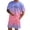 Purple, variant on Mens Matching Sets Men's Gradient Letter Print Short Sleeve Tee and Shorts Everyday Wear Lightweight Casual Coordinate Outfit Two Piece Breathable Black L