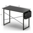 thumbnail image 4 of Topbuy 40" Industrial Computer Desk Study Writing Table with Storage Bag Black, 4 of 6