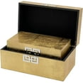 thumbnail image 6 of Galt International Storage Box Set Decorative Storage Box w/Hinged Lid Classic Design Wood Decor Boxes with Geometric Clasp Storage for Bedroom & Home - Set of 2 (Gold Leaf), 6 of 8
