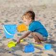 thumbnail image 3 of Beach Toys For Toddlers Complete Beach Toy Set With 1 Bucket 4 Piece Tools And 4 Piece Shovels Durable Sand Castle Building Kit Portable Sand Toys For Outdoor Beach And Sandbox Play, 3 of 6
