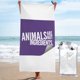 thumbnail image 1 of Los animales no son ingredientes - Toalla de playa vegana y vegetariana Toallas de baño de microfibra Manta de playa suave para desfiles Natación Yoga Mujeres Hombres, 1 of 4