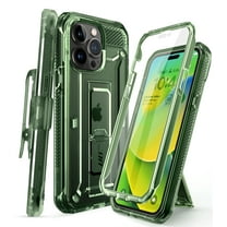 SUPCASE Unicorn Beetle Pro Case for iPhone 14 Pro Max 6.7", with Built-in Screen Protector & Kickstand & Belt-Clip Heavy Duty Rugged Case (FrostGreen)