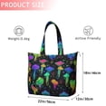 thumbnail image 4 of Colorful Mushroom Star Black Pattern Travel Tote Bags for Women Carry On,Large Weekender Bags for Women Travel,Multi Functional Duffle Bag for Work,Shopping,Sports, 4 of 5