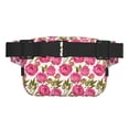 thumbnail image 3 of Honeii Rose Flowers Print Square Double Layer Waist Bag,Waist Belt Bag Fashion Fanny Women and Men,For Travel Running Hiking Walking, 3 of 9