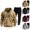 Khaki, variant on Mens Tracksuit Set 2 Piece Quarter Zip Multi Pocket Zipper Personalized Sweatpants Casual Sweatsuits Hoodie