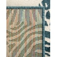 thumbnail image 4 of Unique Loom Outdoor Safari Collection Area Rug - Serengeti (5' 1" x 8' Rectangle Ivory/Blue), 4 of 9