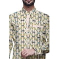 thumbnail image 3 of BESTMAN Slim FitShirtsFor Men Button DownLong Sleeve PrintedShirtsFor Boys, 3 of 5