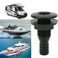 thumbnail image 3 of Qiilu Thru Hull Fitting 3/4 Boat Through Hull Connector 3/4in ABS Plastic Hose Coupling Drain Outlet Accessory, 3 of 8