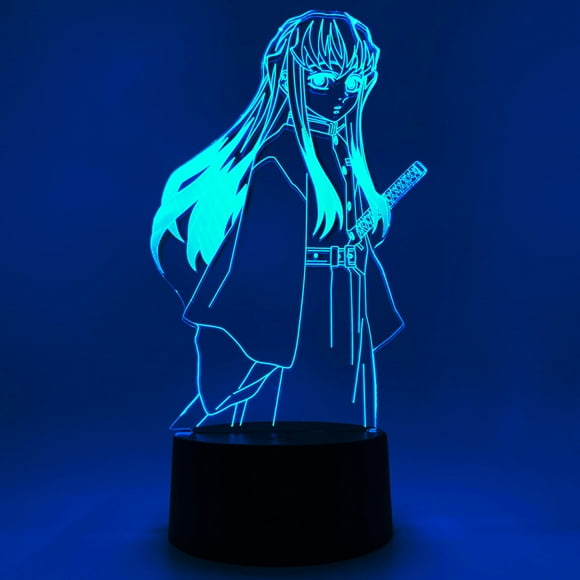 Lámpara Otaku Muichiro Demon Slayer con LED RGB de 16 colores
