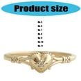 thumbnail image 3 of Modern Women’s Gold Plated Heart Ring Jewelry Accessory Sturdy Sizes 5 11, 3 of 11