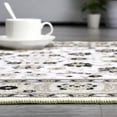 thumbnail image 2 of CAROMIO Vintage Area Rugs Oriental Floral Distressed Accent Rug Machine Washable Rug Boho Living Room Rug, 8' x 10' Beige Black, 2 of 5