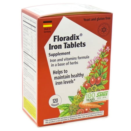 Salus-Haus Floradix Iron Tablets 120 Ct