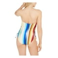 thumbnail image 2 of RACHEL RACHEL ROY Women's Beige Festival Lights Bandeau One Piece Swimsuit S, 2 of 4