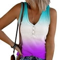 thumbnail image 2 of Vest Tops for Women Summer Casual Ribbed Sleeveless T Shirts Tanks Loose Comfy V Neck Henley Tops Camisole Trendy Cute Floral Printed Tank Tops Ladies Summer Tops Beach Cami Tops, 2 of 5