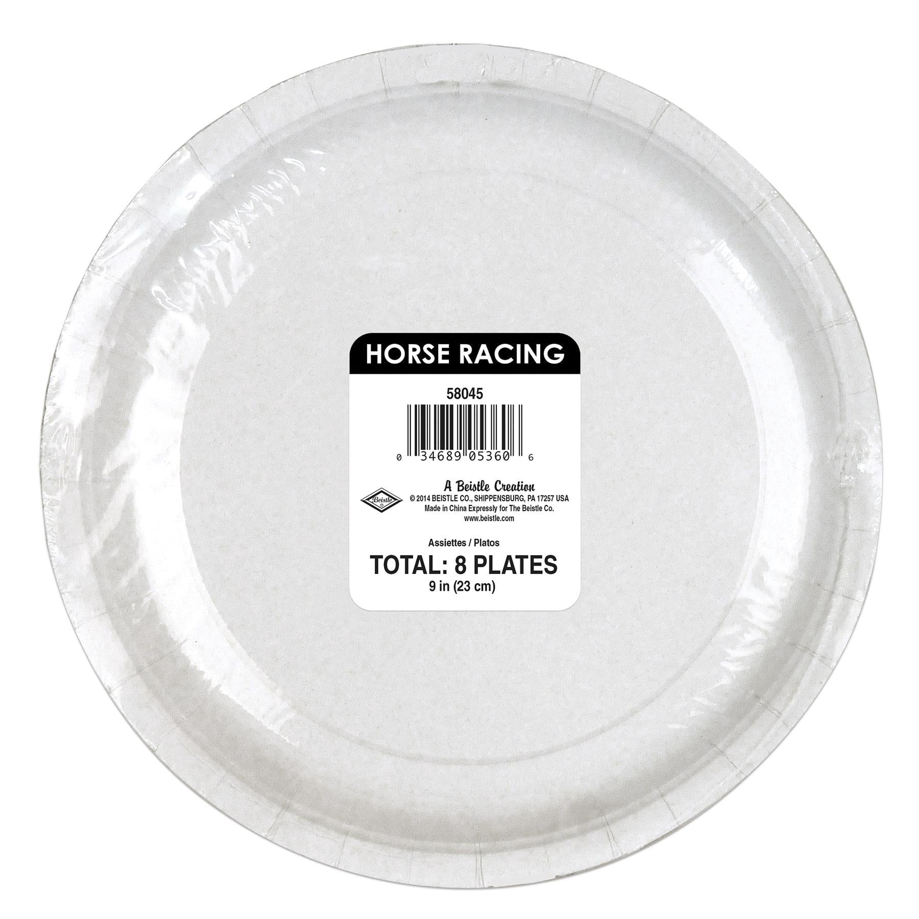 96 Pack Beistle Horse Racing Theme Party Paper Plates 9 inch