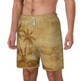 thumbnail image 2 of Uemuo Retro Palm Tree Pattern Mens Swim Trunks Quick Dry Board Shorts with Mesh Lining, Stretch Beach Shorts Quick Dry No-Chafing Board Shorts-X-Large, 2 of 9