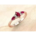 thumbnail image 4 of Hitanshu Jewels Pink CZ Marquise Cut Elegant Women Wedding Ring 14K Rose Gold Plated, 4 of 5