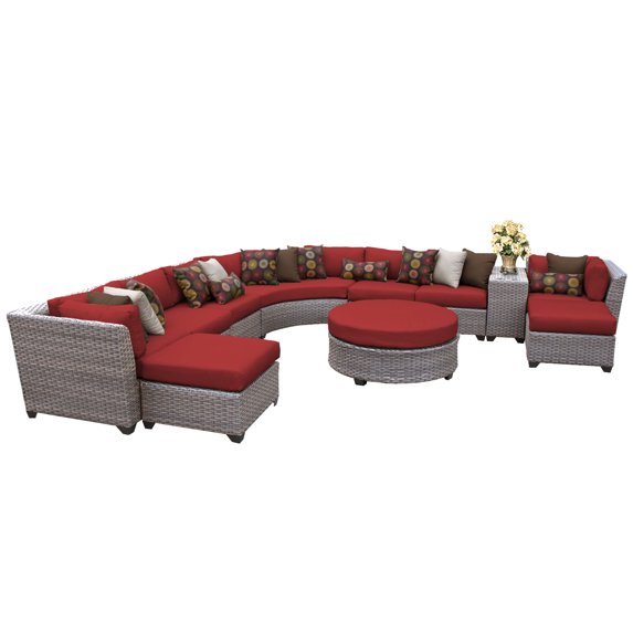 Catalina 11 Piece Outdoor Wicker Patio Furniture Set 11c