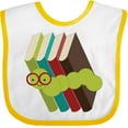 thumbnail image 3 of Inktastic Bookworm Books Reading Boys or Girls Baby Bib, 3 of 4