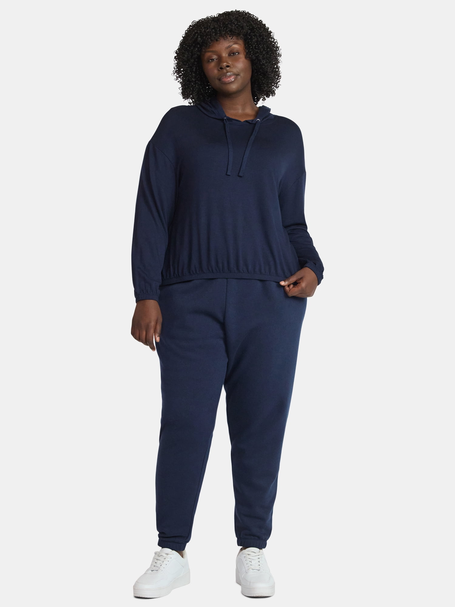 Terra & Sky Women's Plus Luxe Fleece Hoodie, Sizes 0X-5X