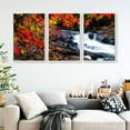 thumbnail image 3 of IDEA4WALL 3 Piece Framed Canvas Wall Art for Living Room, Bedroom Waterfall in Deep Forest of Croatia Canvas Prints for Modern Home Decoration Ready to Hang, 3 of 4