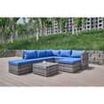 thumbnail image 2 of Kingway 101'' Wicker Outdoor Patio Sectional, 2 of 13