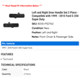 thumbnail image 2 of Left and Right Door Handle Set 2 Piece - Compatible with 1999 - 2015 Ford E-350 Super Duty 2000 2001 2002 2003 2004 2005 2006 2007 2008 2009 2010 2011 2012 2013 2014, 2 of 2