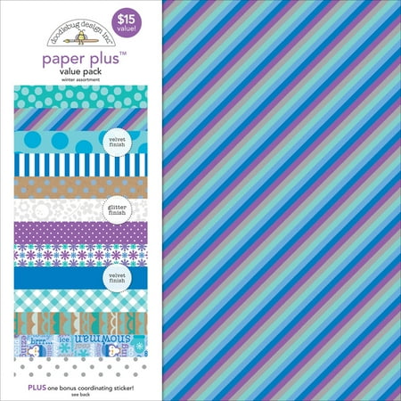 UPC: 0842715051737 | Doodlebug Paper Plus Value Pack 12 X12 -Winter