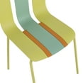 thumbnail image 6 of DIANJIE 4-Pack Modern Striped Color Block Chairs Indoor Outdoor PP Plastic Seat Sturdy Metal Legs for Living Room Balcony CafÃ© Terrace, 6 of 8
