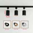 thumbnail image 4 of FSLiving Lumière de Suivi Type J avec Télécommande, 4 Températures de Couleur Angle Réglable Pivotant 7W Spot LED Vintage Éclairage de Piste Intérieur Argent pour Maison Bureau - Lot de 3 (Sans Piste), 4 of 9