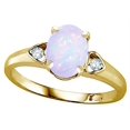 thumbnail image 2 of Star K � Oval 8x6 Genuine Opal Love Promise Ring, 2 of 9