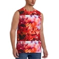thumbnail image 2 of Bixox Men's Autumn Maple Leaves Printed Shirt Sleeveless Fitness Tank Top-Large, 2 of 7