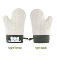thumbnail image 2 of Matoen 1Pcs Silicone Oven Mitts Thermal Protection Non-slip Silicone Oven Mitt Soft Cotton Lining Kitchen Cooking Gloves, Right, 2 of 7