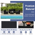 thumbnail image 6 of Costway 5 Piece Outdoor Furniture Set with Seat & Back Cushions Tempered Glass Tabletop Black, 6 of 10