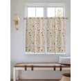 thumbnail image 6 of Tier Curtains 45 Inches Long, Flowers Birds Window Treatment Curtain Drapes, Country Retro Botanical Floral Branches Window Half Privacy Curtains for Bedroom Bathroom, 42"x45", 2 Panels, 6 of 7
